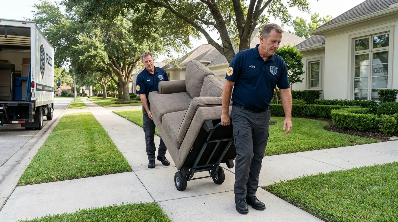 Local residential moving crew loading furniture in Henderson, TN